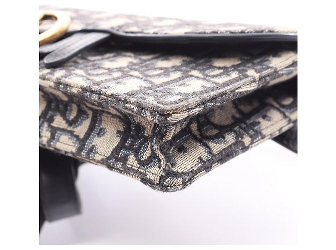 Borsa Christian Dior Saddle Crudo Blu navy - vista 10