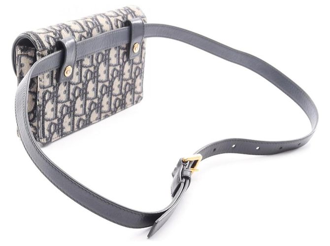 Borsa Christian Dior Saddle Crudo Blu navy - vista 2
