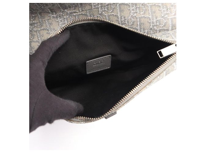 Borsa Saddle grigia Christian Dior Marrone - vista 3
