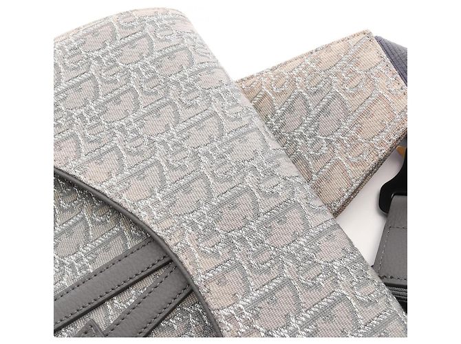 Borsa Saddle grigia Christian Dior Marrone - vista 6