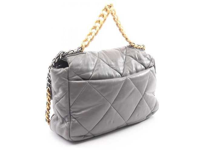 Chanel 19 Dixneuf Matelassé Borsa a Spalla 2-Way Marrone - vista 2