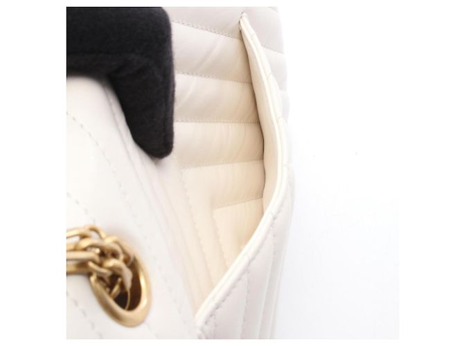 Borsa a Spalla Chanel 2.55 Chevron V-stitch Bianco - vista 6