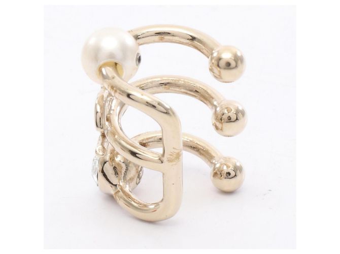 Timeless Earcuff Chanel placcato oro con strass Bianco D'oro - vista 2