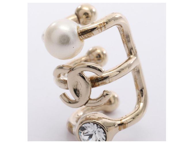 Timeless Earcuff Chanel placcato oro con strass Bianco D'oro - vista 5