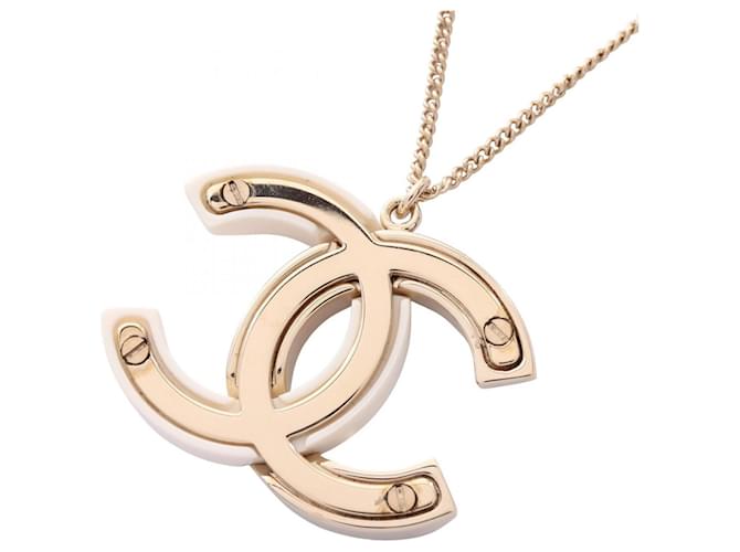 Collana Chanel Coco Mark Bianco D'oro - vista 2