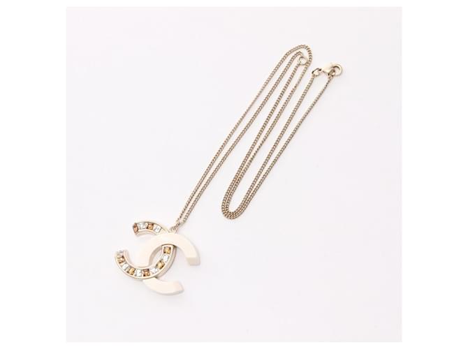 Collana Chanel Coco Mark Bianco D'oro - vista 3