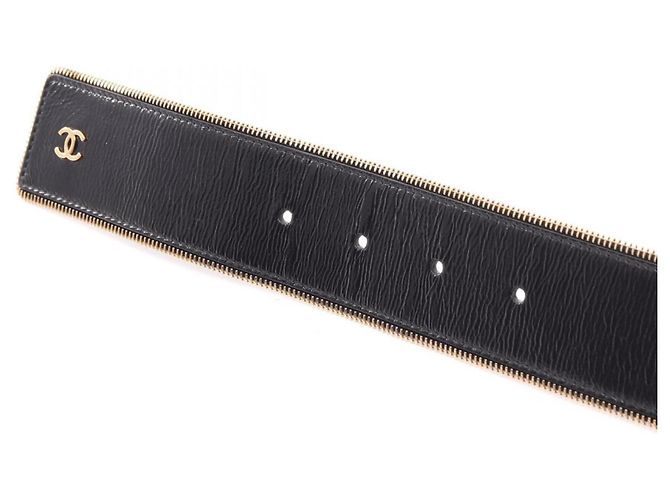 Chanel Coco Mark Ledergürtel für Damen Schwarz - Ansicht 3