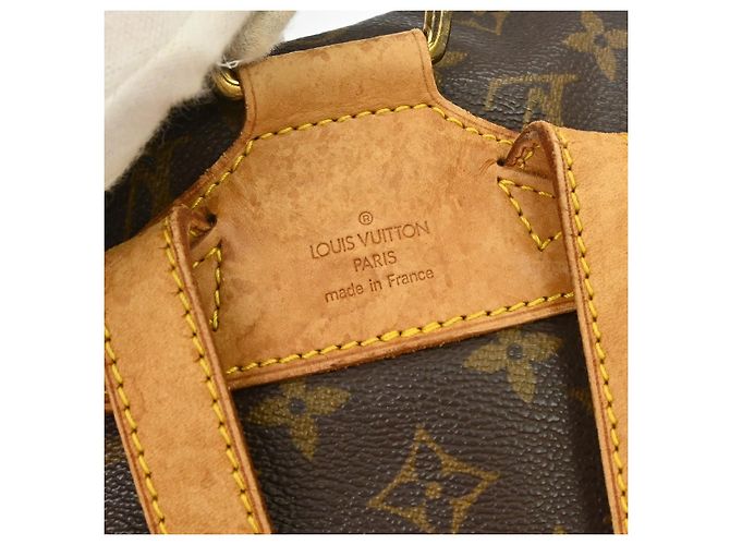 Louis Vuitton Vintage Montsouris Monogram Canvas MM Marron - vue 4