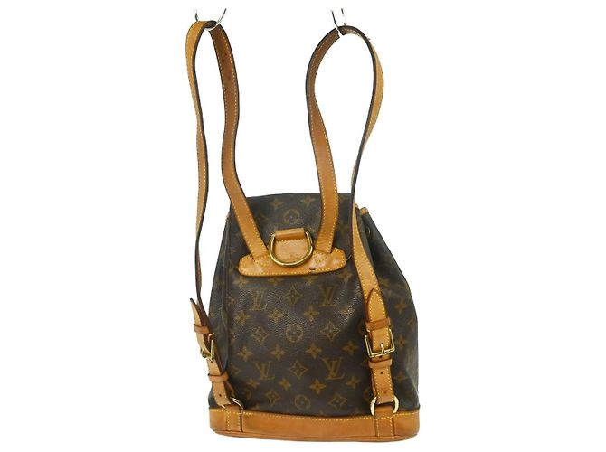 Louis Vuitton Vintage Montsouris Monogram Canvas MM Castaño - vista 2