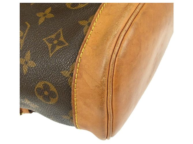 Louis Vuitton Vintage Montsouris Monogram Canvas MM Castaño - vista 7