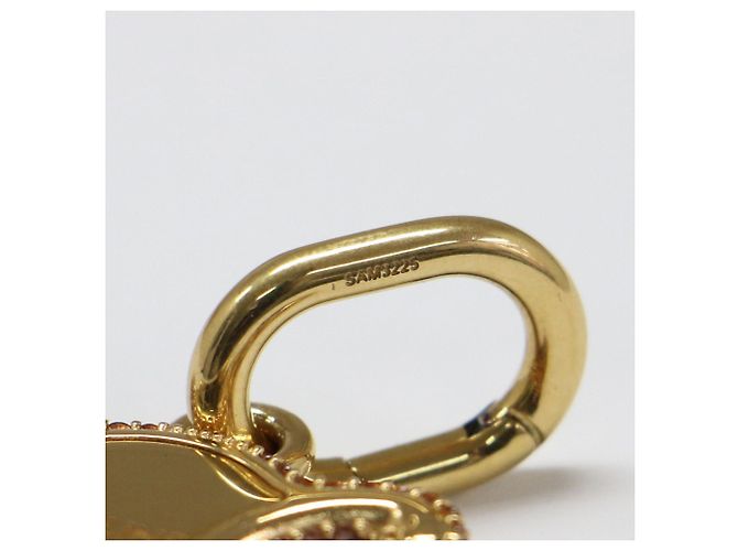 Céline Celine Triomphe Strass Chaveiro com pingente acabamento dourado - vista 4