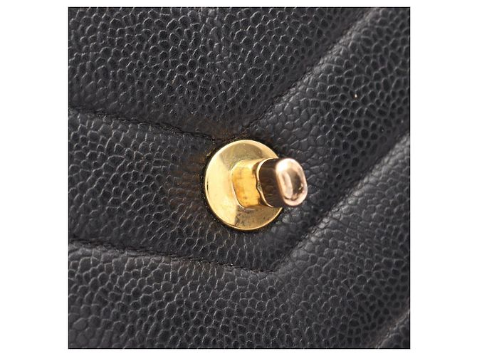 Mini borsa a tracolla Chanel Chevron V-Stitch Nero - vista 6