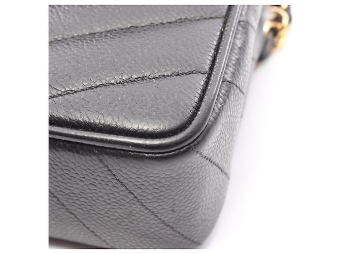 Mini borsa a tracolla Chanel Chevron V-Stitch Nero - vista 7