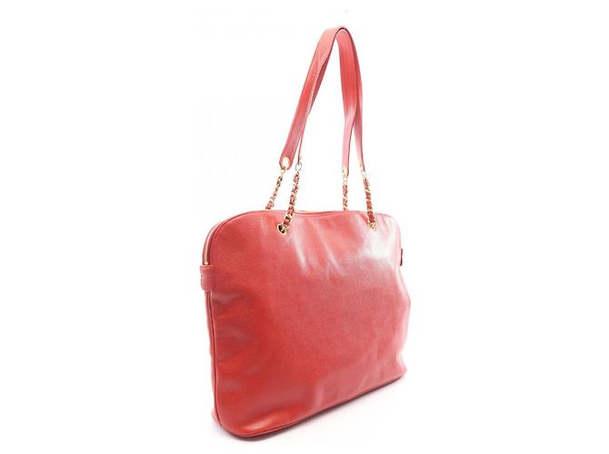 Borsa Tote Chanel Large Coco Mark Rosso - vista 2