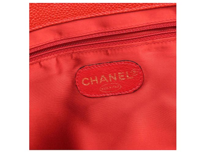 Borsa Tote Chanel Large Coco Mark Rosso - vista 4