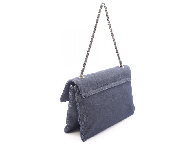 Borsa Chanel Chocolate Bar Blu navy - vista 2