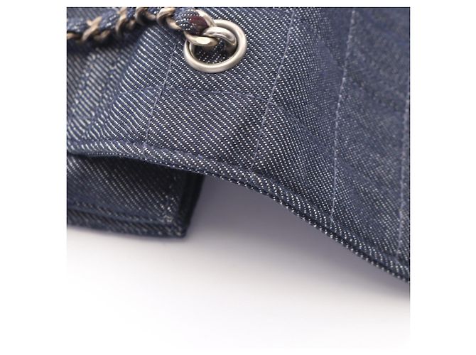 Borsa Chanel Chocolate Bar Blu navy - vista 7