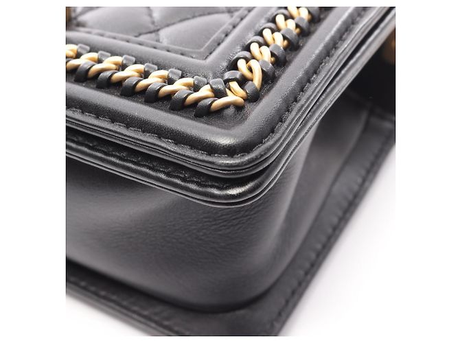 Borsa Chanel Boy Top Handle Flap Nero - vista 10