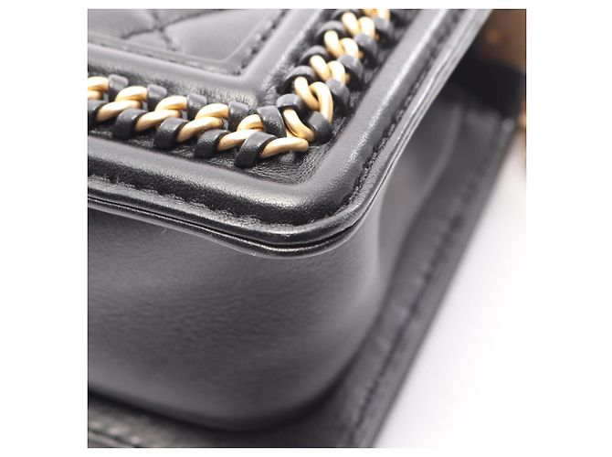 Borsa Chanel Boy Top Handle Flap Nero - vista 11