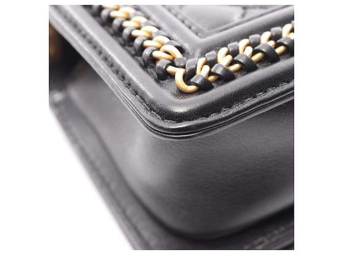 Borsa Chanel Boy Top Handle Flap Nero - vista 12