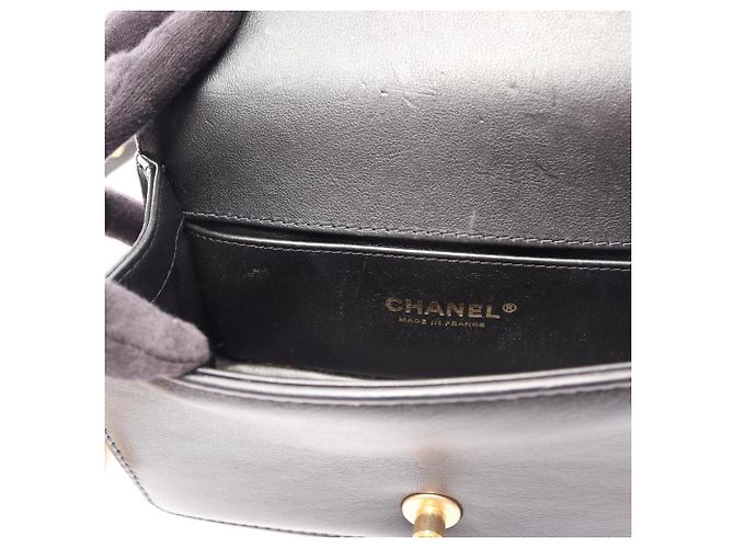 Borsa Chanel Boy Top Handle Flap Nero - vista 7
