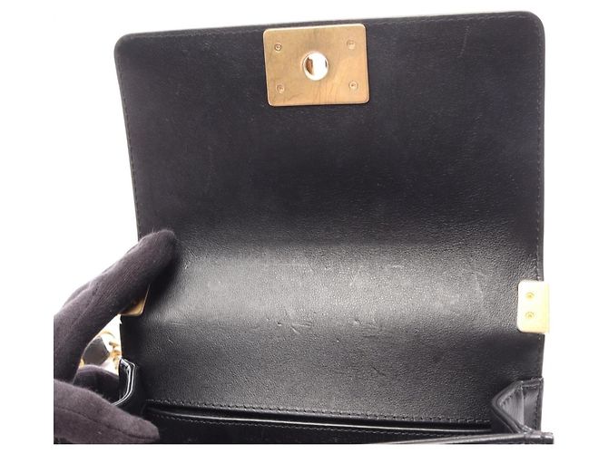 Borsa Chanel Boy Top Handle Flap Nero - vista 8