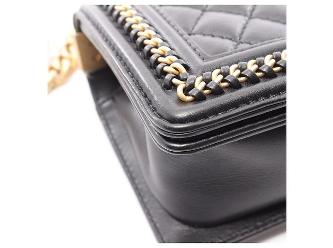Borsa Chanel Boy Top Handle Flap Nero - vista 9