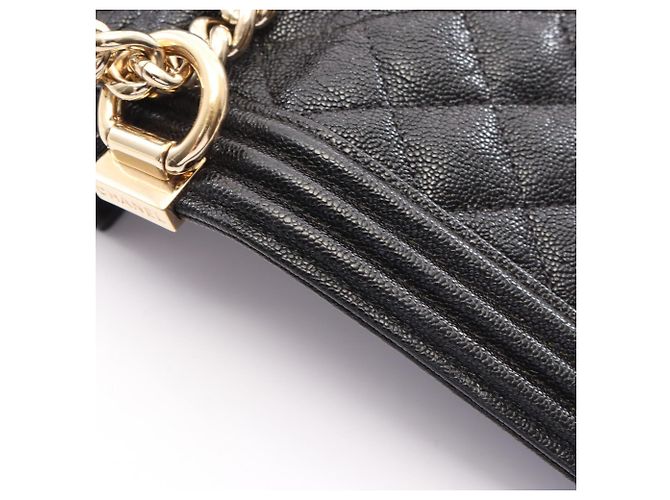 Borsa a tracolla Chanel Boy Matelassé in pelle nera Nero - vista 7