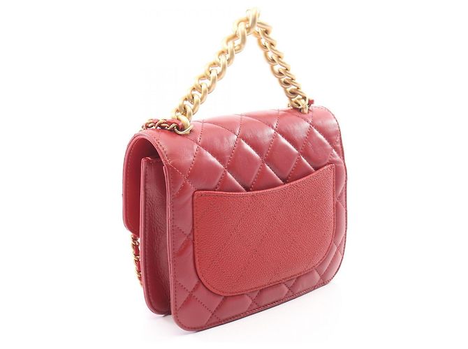 Borsa Chanel Matelassé 2-Way in pelle rossa Rosso - vista 2