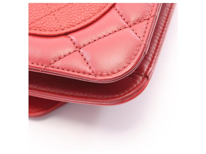 Borsa Chanel Matelassé 2-Way in pelle rossa Rosso - vista 8