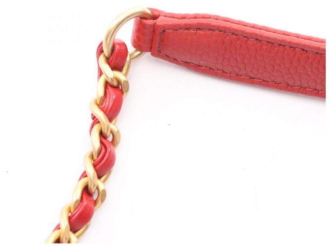 Borsa Chanel Matelassé 2-Way in pelle rossa Rosso - vista 9