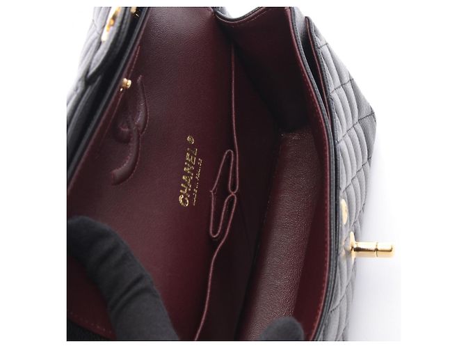 Borsa a Spalla Chanel Matelassé Double Flap Nero - vista 3