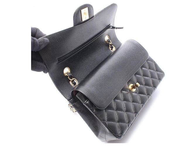 Borsa a Spalla Chanel Matelassé Double Flap Nero - vista 8