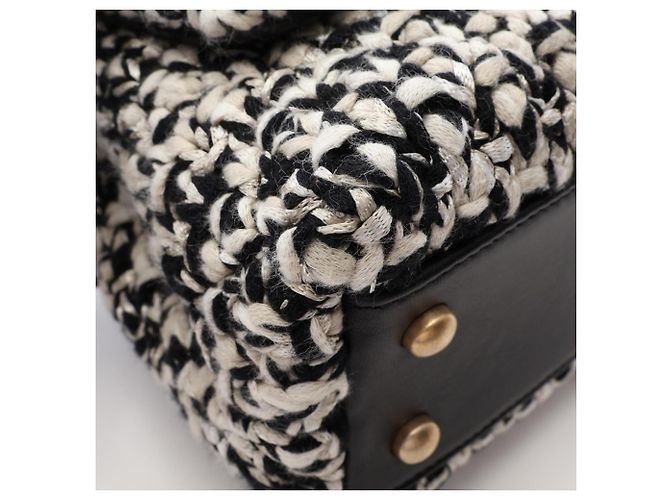Borsa 2-Way Matelassé Chanel Nero Bianco - vista 6