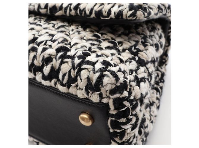 Borsa 2-Way Matelassé Chanel Nero Bianco - vista 7