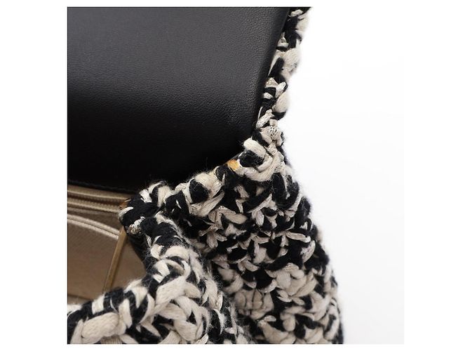 Borsa 2-Way Matelassé Chanel Nero Bianco - vista 8