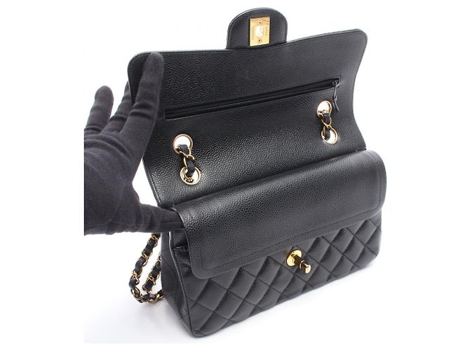 Timeless Borsa a tracolla Chanel Matelassé Double Flap Nero - vista 7