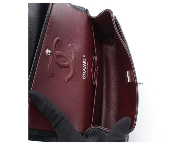 Borsa a tracolla Chanel Matelassé Double Flap Nero - vista 3