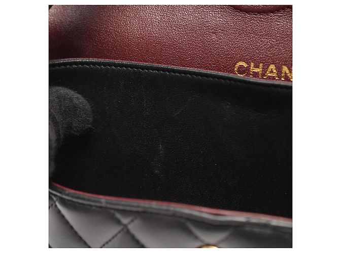 Borsa a tracolla Chanel Matelassé Double Flap Nero - vista 7