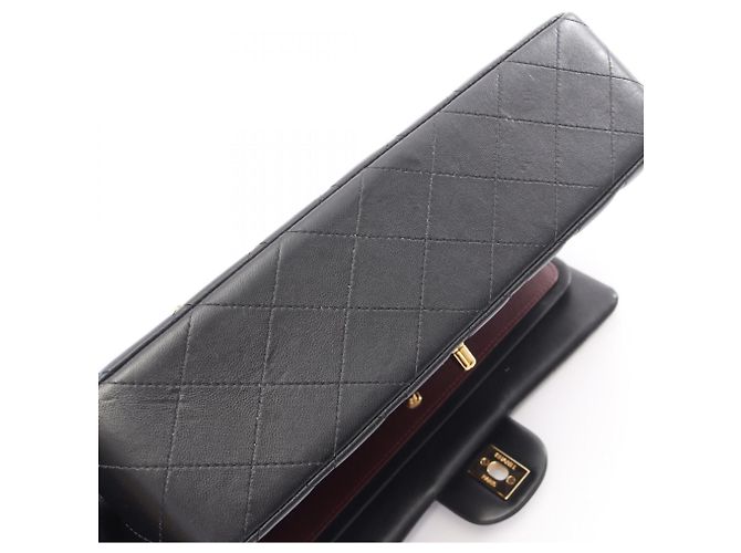 Borsa a Spalla Chanel Matelassé Double Flap Nero - vista 10