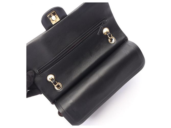 Borsa a Spalla Chanel Matelassé Double Flap Nero - vista 6