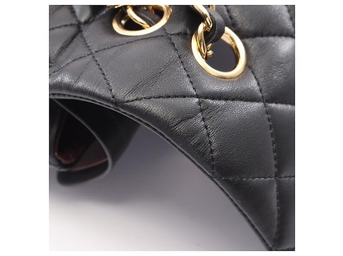 Borsa a Spalla Chanel Matelassé Double Flap Nero - vista 8