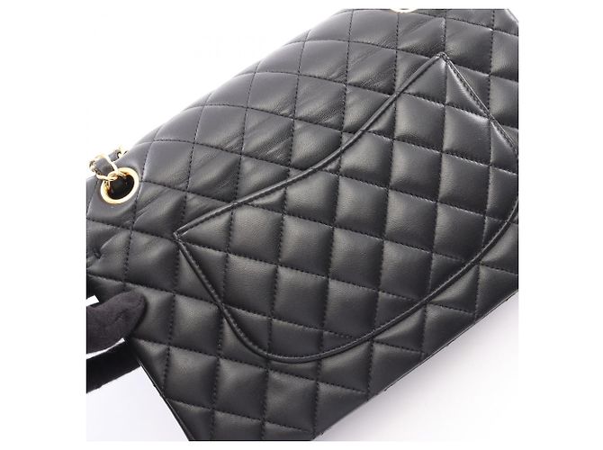 Borsa a Spalla Chanel Matelassé Double Flap Nero - vista 9