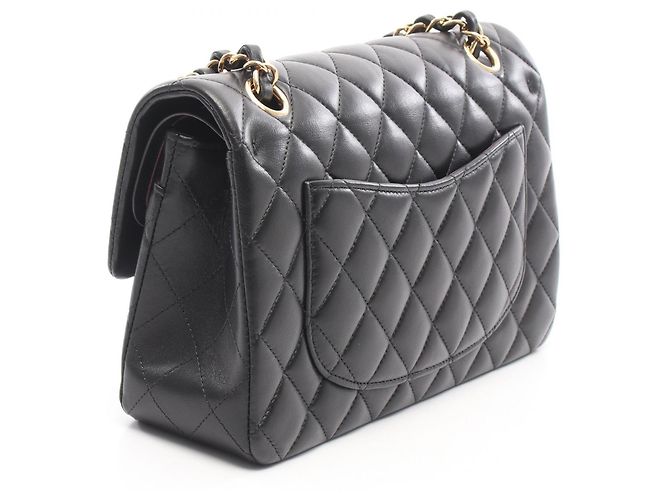 Borsa a Spalla Chanel Matelassé Double Flap Nero - vista 2