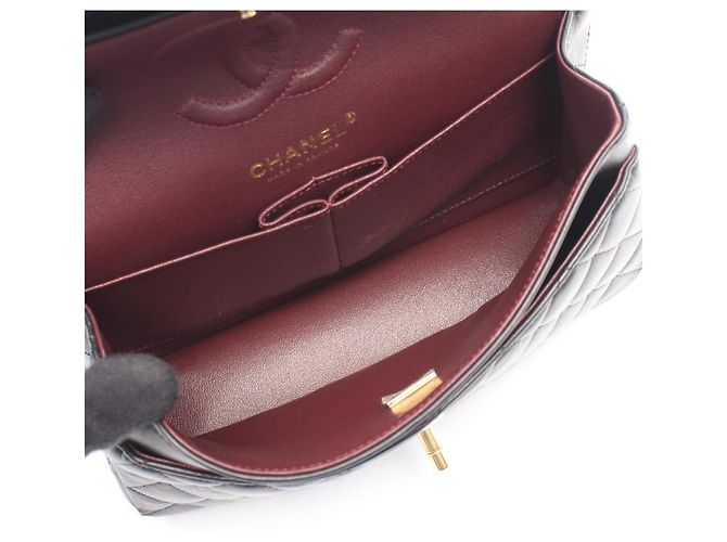 Borsa a Spalla Chanel Matelassé Double Flap Nero - vista 3