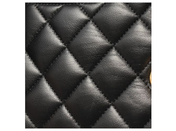 Borsa a Spalla Chanel Matelassé Double Flap Nero - vista 7