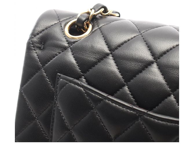 Borsa a Spalla Chanel Matelassé Double Flap Nero - vista 8