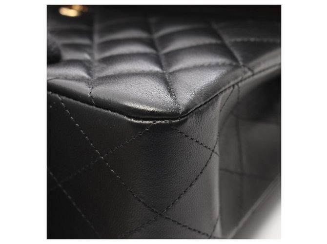 Borsa a Spalla Chanel Matelassé Double Flap Nero - vista 9
