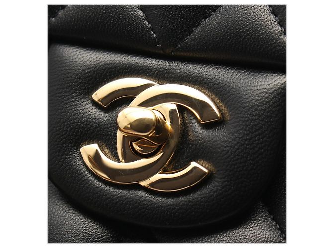Borsa a Spalla Chanel Matelassé Double Flap Nero - vista 9