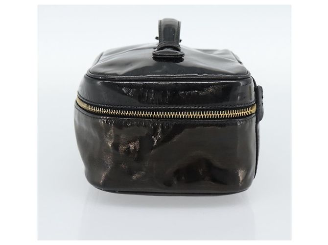 Beauty case vintage Chanel in vernice Nero - vista 4